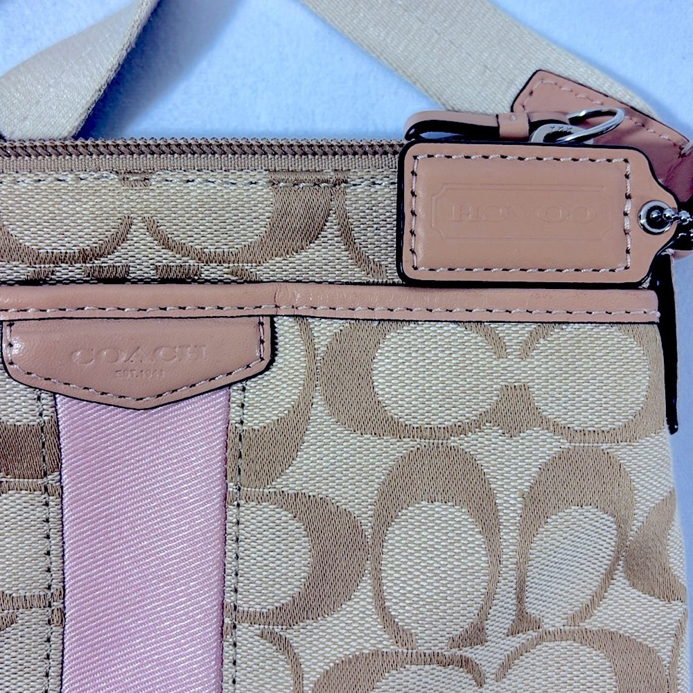 Coach Signature Stripe Crossbody Vintage Bag ** - Picture 3 of 11